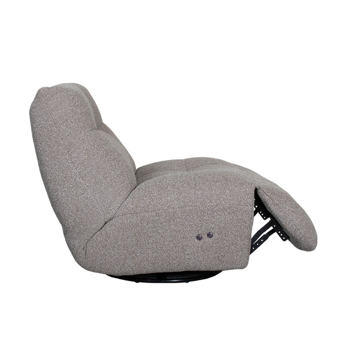 LABEL51 Fauteuil Relax - Recharge - Truffel grijs - Boucle - Draaibaar-Fauteuils-LABEL51