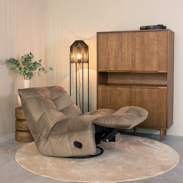 LABEL51 Fauteuil Take It Easy - Taupe - Velvet - One Size-Fauteuils-LABEL51