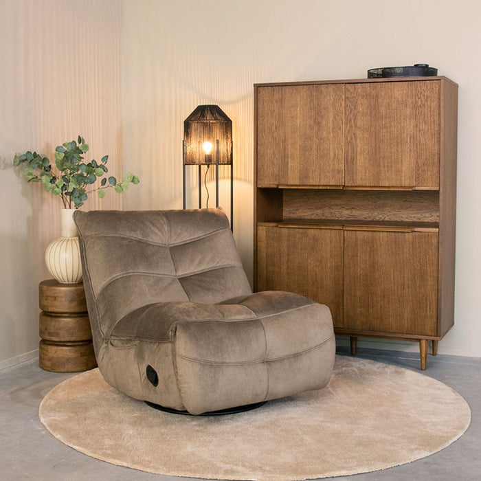 LABEL51 Fauteuil Take It Easy - Taupe - Velvet - One Size-Fauteuils-LABEL51