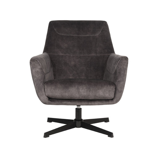 LABEL51 Fauteuil Toby - Antraciet - Velvet - One Size-Fauteuils-LABEL51