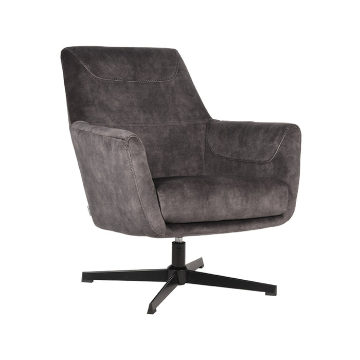 LABEL51 Fauteuil Toby - Antraciet - Velvet - One Size-Fauteuils-LABEL51