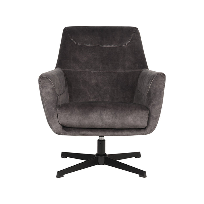 LABEL51 Fauteuil Toby - Antraciet - Velvet - One Size-Fauteuils-LABEL51