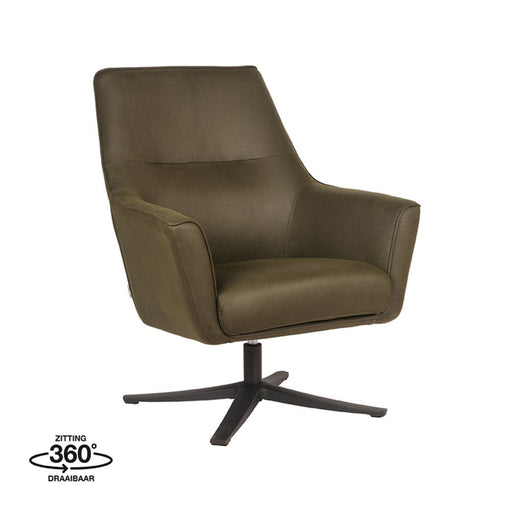 LABEL51 Fauteuil Tod - Army green - Microfiber - Draaibaar-Fauteuils-LABEL51