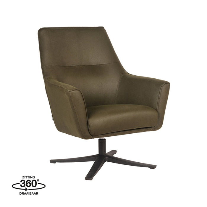 LABEL51 Fauteuil Tod - Army green - Microfiber - Draaibaar-Fauteuils-LABEL51