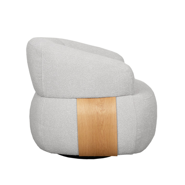 LABEL51 Fauteuil Valenza naturel boucle - 84x81x75 cm