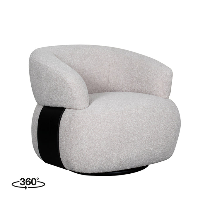 LABEL51 Fauteuil Valenza - Naturel - Boucle - Zwart Eiken-Fauteuils-LABEL51