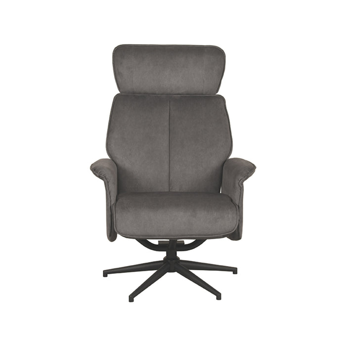 LABEL51 Fauteuil Verdal - Antraciet - Velvet - Excl. Hocker-Fauteuils-LABEL51
