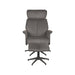 LABEL51 Fauteuil Verdal - Antraciet - Velvet - Incl. Hocker-Fauteuils-LABEL51