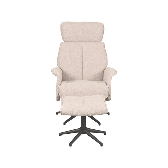 LABEL51 Fauteuil Verdal - Naturel - Boucle - Incl. Hocker-Fauteuils-LABEL51