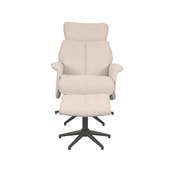 LABEL51 Fauteuil Verdal - Naturel - Boucle - Incl. Hocker-Fauteuils-LABEL51