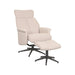 LABEL51 Fauteuil Verdal - Naturel - Boucle - Incl. Hocker-Poefs-LABEL51