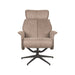 LABEL51 Fauteuil Verdal - Taupe - Kunstleder - Excl. Hocker-Poefs-LABEL51
