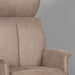 LABEL51 Fauteuil Verdal - Taupe - Kunstleder - Incl. Hocker-Poefs-LABEL51