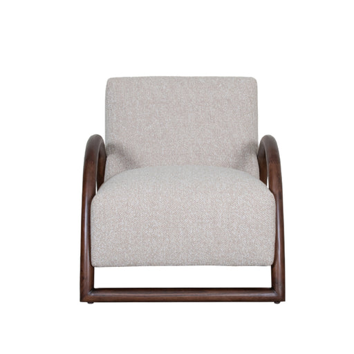 LABEL51 Fauteuil Viggo - Naturel - Boucle - Walnoot Houten Frame-Fauteuils-LABEL51