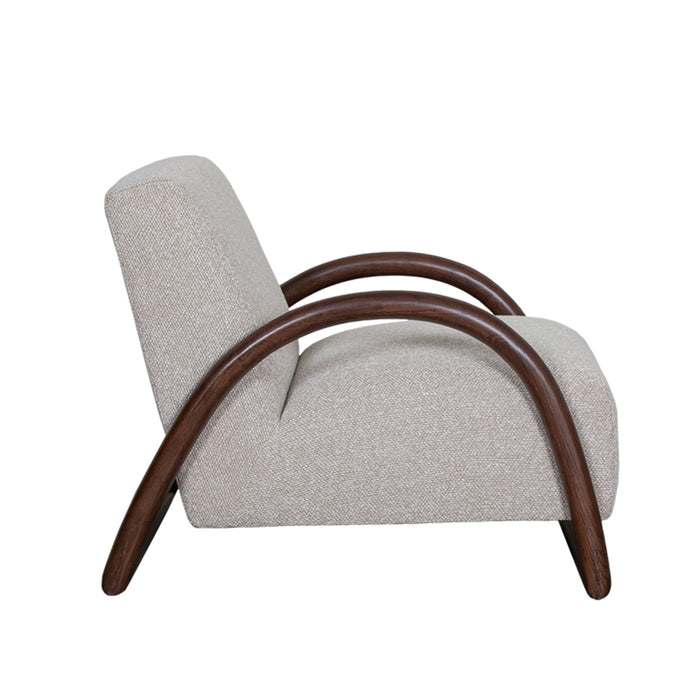 LABEL51 Fauteuil Viggo - Naturel - Boucle - Walnoot Houten Frame-Fauteuils-LABEL51