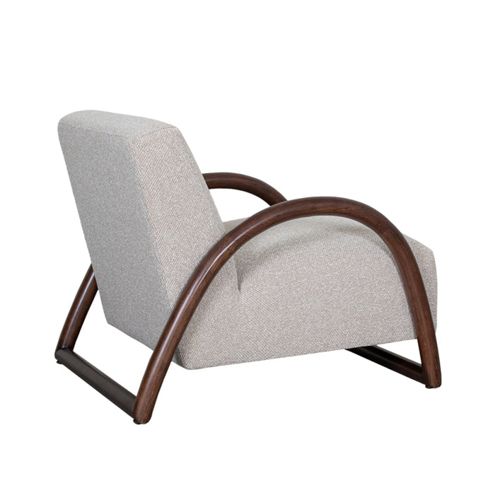 LABEL51 Fauteuil Viggo - Naturel - Boucle - Walnoot Houten Frame-Fauteuils-LABEL51
