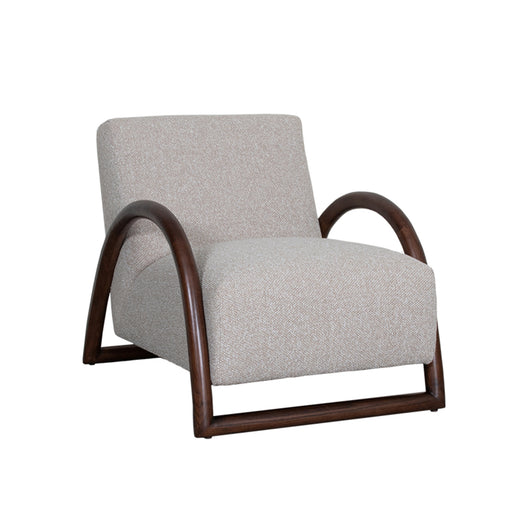 LABEL51 Fauteuil Viggo - Naturel - Boucle - Walnoot Houten Frame-Fauteuils-LABEL51