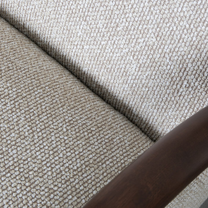LABEL51 Fauteuil Viggo - Naturel - Boucle - Walnoot onderstel-Fauteuils-LABEL51