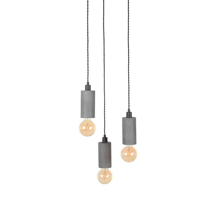 LABEL51 Hanglamp Fresco - Beton - Beton - 3-Lichts-Tafellampen-LABEL51