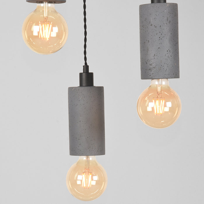 LABEL51 Hanglamp Fresco - Beton - Beton - 3-Lichts-Tafellampen-LABEL51