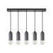 LABEL51 Hanglamp Fresco - Beton - Beton - 5-Lichts-Hanglampen-LABEL51