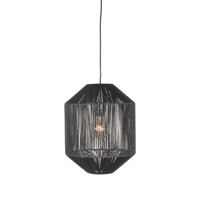 LABEL51 Hanglamp Ibiza Cilinder Jute Zwart 33x33x162 cm-Hanglampen-LABEL51