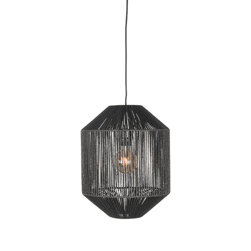LABEL51 Hanglamp Ibiza - Zwart - Jute - 1-Lichts Cilinder-Tafellampen-LABEL51