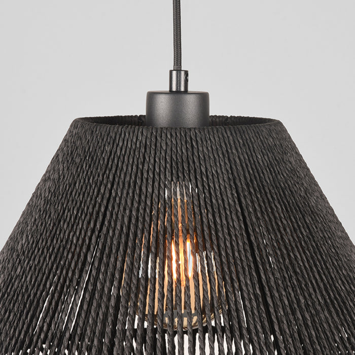LABEL51 Hanglamp Ibiza - Zwart - Jute - 1-Lichts-Tafellampen-LABEL51
