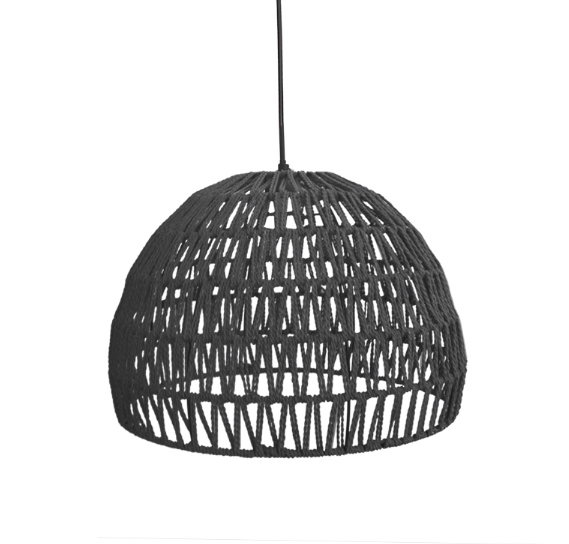 LABEL51 Hanglamp Rope - Zwart - Katoen - L-Tafellampen-LABEL51