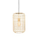 Goudkleurige LABEL51 Solido hanglamp met open metalen rasterontwerp, 26x26 cm, geschikt voor een E27 lichtbron.