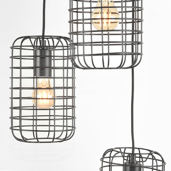 LABEL51 Hanglamp Solido - Zwart - Metaal - 3-Lichts-Tafellampen-LABEL51