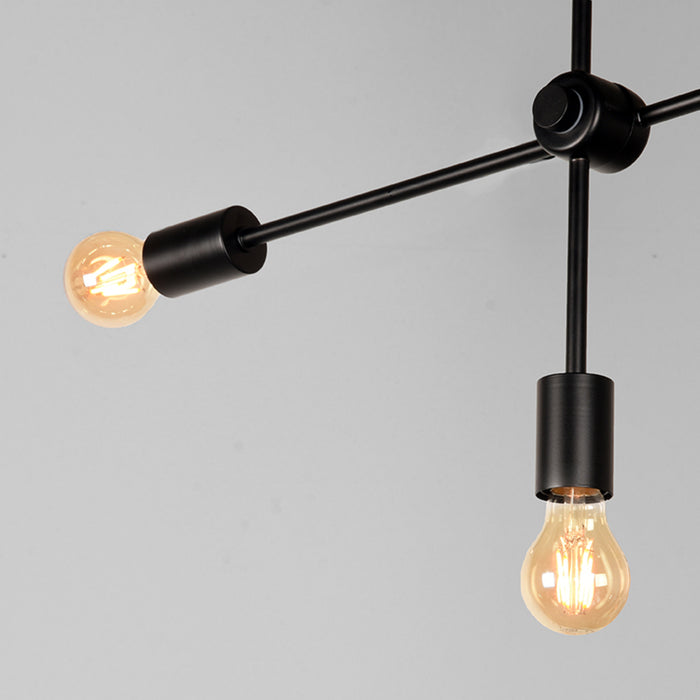 LABEL51 Hanglamp Stilo - Zwart - Metaal - 5-Lichts-Hanglampen-LABEL51