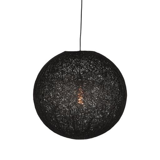 LABEL51 Hanglamp Twist Bolvormige Vlas Zwart 45x45x45 cm-Hanglampen-LABEL51