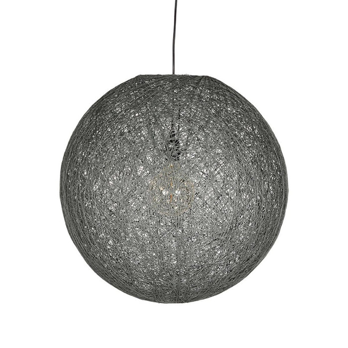 LABEL51 Hanglamp Twist - Grijs - Vlas - XL-Tafellampen-LABEL51