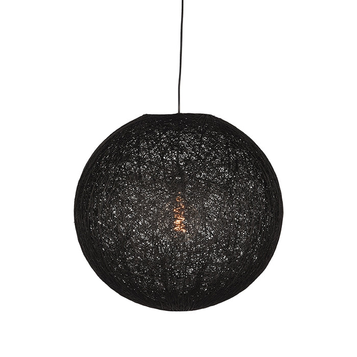 LABEL51 Hanglamp Twist - Zwart - Vlas - L-Tafellampen-LABEL51
