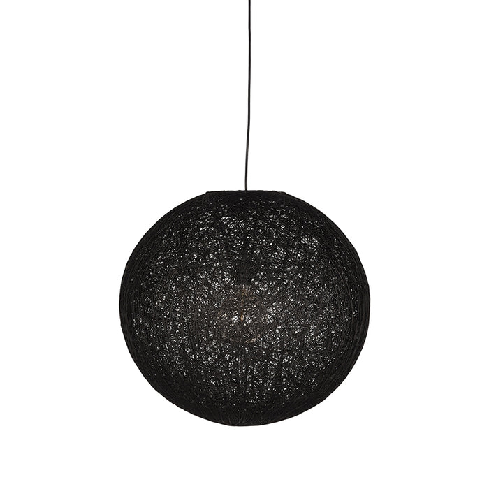 LABEL51 Hanglamp Twist - Zwart - Vlas - M-Tafellampen-LABEL51