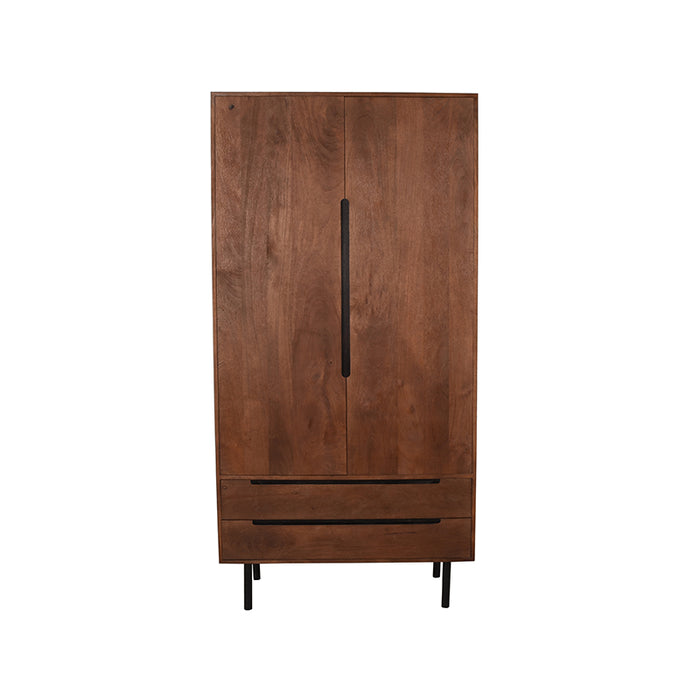 LABEL51 Hoge Kast Rio Espresso Mangohout 100x40x200 cm-Opbergkasten-LABEL51
