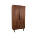 LABEL51 Hoge Kast Rio Espresso Mangohout 100x40x200 cm-Opbergkasten-LABEL51