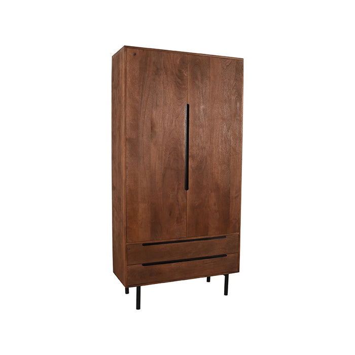 LABEL51 Hoge Kast Rio Espresso Mangohout 100x40x200 cm-Opbergkasten-LABEL51