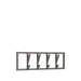 LABEL51 Kapstok Frame Burned Steel Metaal M 70x9x22 cm-Kapstokken-LABEL51