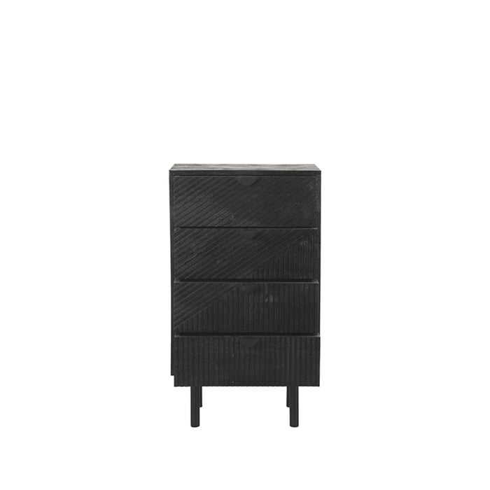 LABEL51 Ladekast Cotia Zwart Mangohout 50 cm 50x30x90 cm-Ladenkasten-LABEL51