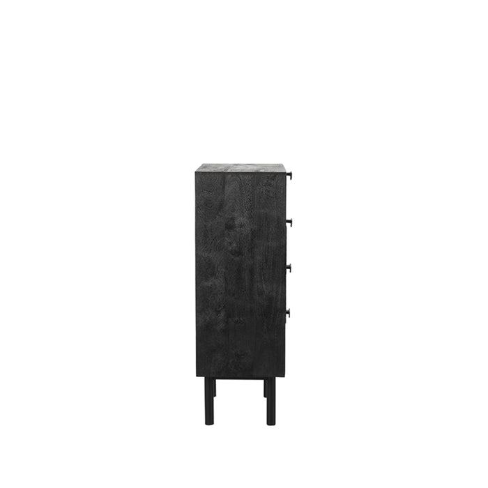 LABEL51 Ladekast Cotia Zwart Mangohout 50 cm 50x30x90 cm-Ladenkasten-LABEL51