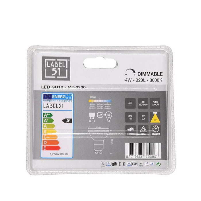 LABEL51 Lichtbron GU10 3 Stuks - Glas-Lichtbronnen-LABEL51