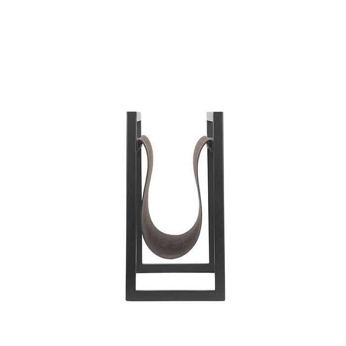 LABEL51 Magazinehouder Antraciet Leder 45x20x38 cm-Opbergdozen en manden-LABEL51