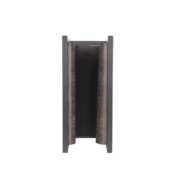 LABEL51 Magazinehouder Antraciet Leder 45x20x38 cm-Opbergdozen en manden-LABEL51