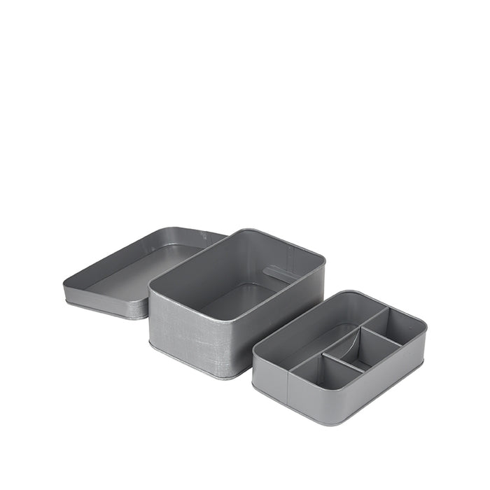LABEL51 Make-Up Opbergdoos Antiek Grijs 21x15x9 cm-Opbergdozen en manden-LABEL51