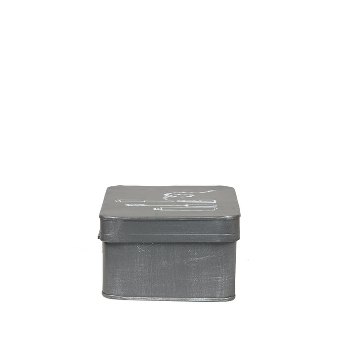 LABEL51 Make-Up opbergkist - Antiek Grijs - Metaal - One Size-Opbergdozen en manden-LABEL51