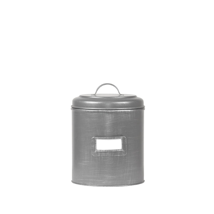 LABEL51 Opbergblik Antiek Grijs Metaal S 10x10x15 cm-Opbergdozen en manden-LABEL51