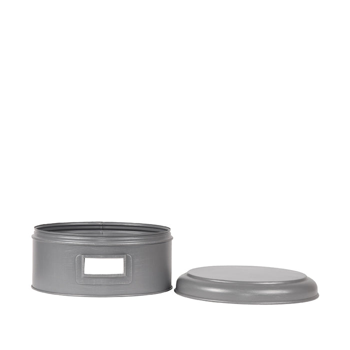 LABEL51 Opbergblik Antiek Grijs Metaal XL 25x25x13 cm-Opbergdozen en manden-LABEL51