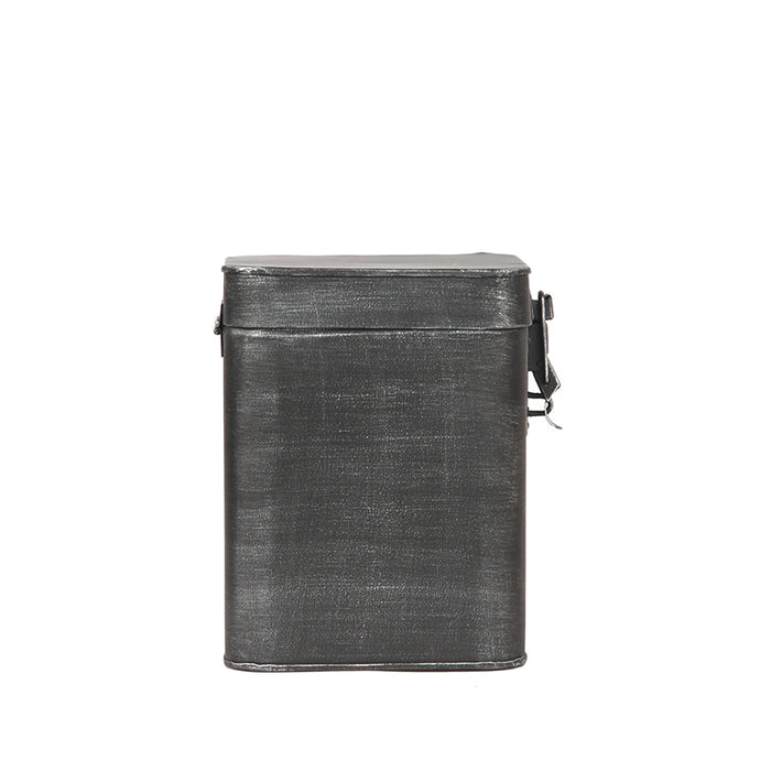 LABEL51 Opbergbox Antiek Zwart Metaal L 15x16x19 cm-Opbergdozen en manden-LABEL51